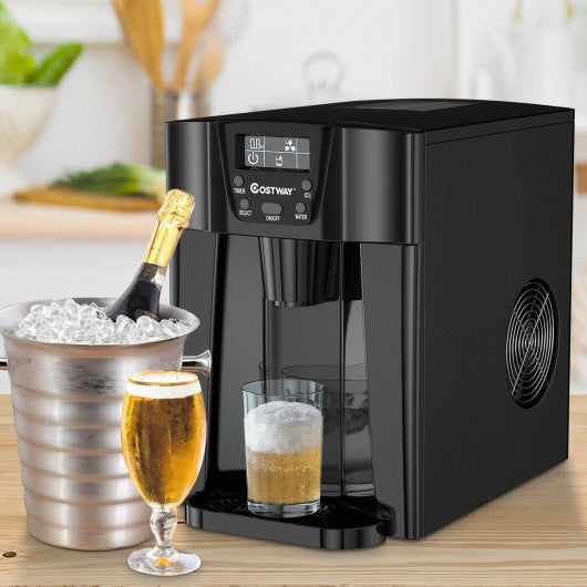 2 In 1 Ice Maker Water Dispenser 36lbs/24H LCD Display