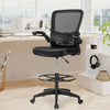 Drafting Chair Adjustable Height with Lumbar Support Flip Up Arms