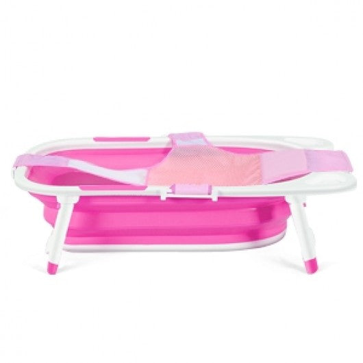 Baby Folding Collapsible Portable Bathtub w/ Block