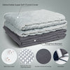 25 lbs Weighted Blanket 100% Cotton with Soft Crystal Cover