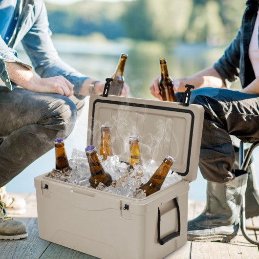 64 Quart Heavy Duty Outdoor Insulated Fishing Hunting Ice Chest -Gray