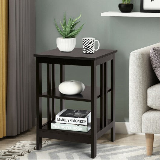 3-Tier Side Table Nightstand with Stable Structure