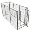 8 Panels Sturdy Metal Pet Fence