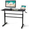Height Adjustable Standing Desk with Crank Handle