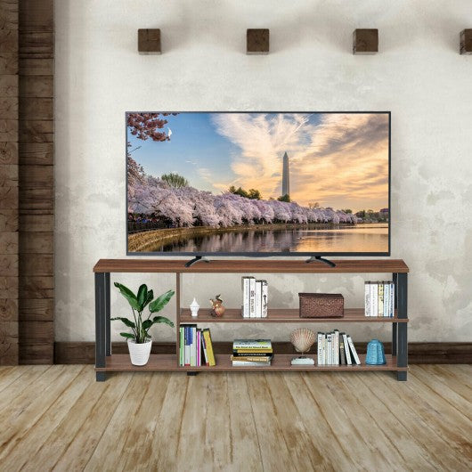 Retro TV Stand Entertainment Media Center Console Shelf Cabinet-Coffee
