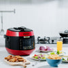 12-in-1 Multi-use Programmable Electric Pressure Cooker Non-stick Pot-Red