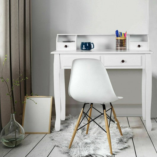 White Vanity Makeup Dressing Table with 4 Drawers