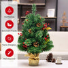 2Ft Tabletop Pine Artificial Christmas Tree in Burlap Base