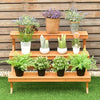 3 Tiers Wooden Step Ladder Plant Pot Rack Stand