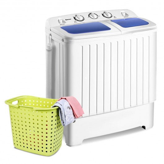 11 lbs Compact Twin Tub Washing Machine Washer Spinner