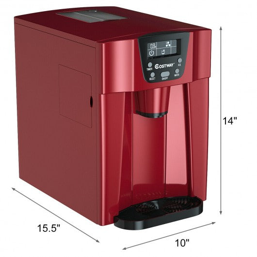 2 In 1 Ice Maker Water Dispenser 36lbs/24H LCD Display