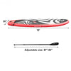 10' Inflatable Stand up Adjustable Fin Paddle Surfboard with Bag