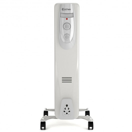 1500W 7-Fin Portable Electric Oil Filled Radiator Heater