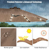 15 Ft Solar LED Patio Doubleided Umbrella Market Umbrella without Weight Base