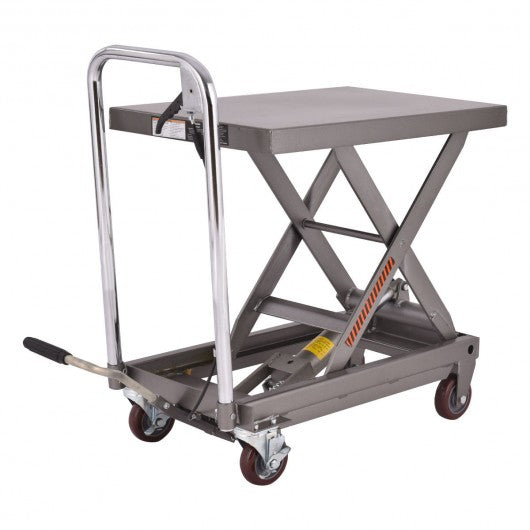 500 lb Capacity Rolling Table Hydraulic Cart w/Foot