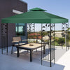 10' x 10'  2-Tier 3 Colors Patio Canopy Top Replacement Cover-Green