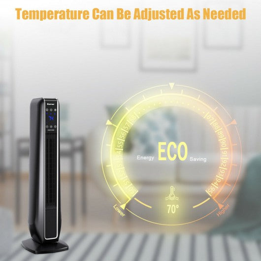 1500W Portable Oscillating Space Heater with Remote Control