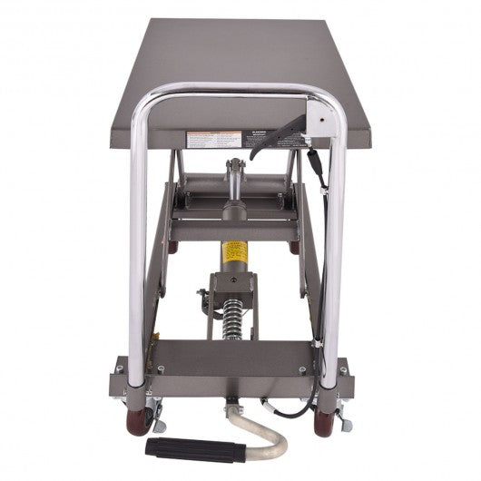 500 lb Capacity Rolling Table Hydraulic Cart w/Foot