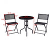3 pcs Outdoor Folding Bistro Table Chairs Set