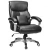 Adjustable Executive Office Recliner Chair with High Back and Lumbar Support-Black