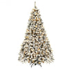 PreLit Premium Snow Flocked Hinged Artificial Christmas Tree