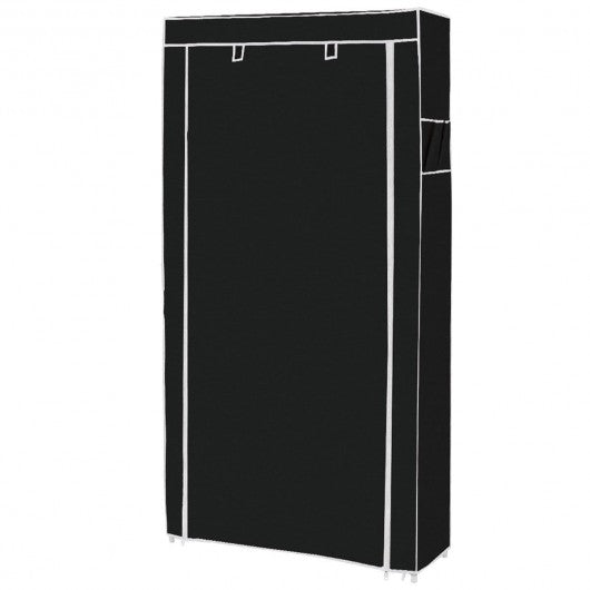 10 Tier 27 Pair Space Saving Shoe Tower Rack with Fabric Cover