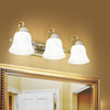 3-Light LED Bath Vanity Light with Alabaster Glass Dimmable