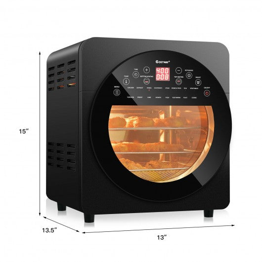 16 in 1 Air Fryer 15.5 QT Toaster Rotisserie Dehydrator Oven