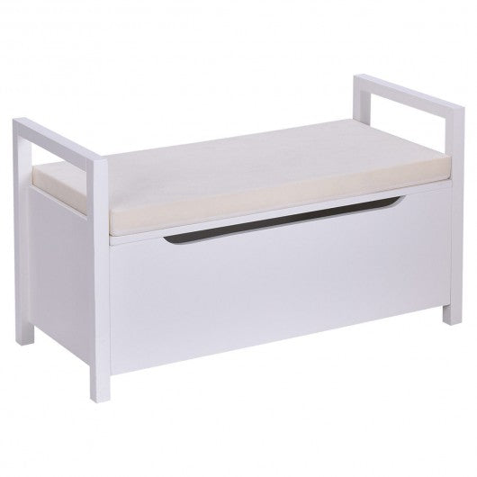 Shoe Bench Hallway Entryway Storage Rack w/ Cushion Seat