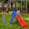 2 Step Children Folding Slide with Basketball Hoop
