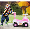 3-in-1 Toddlers Sliding Pushing Cart Riding Car w/ Sound-Pink