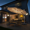 12ft 360° Rotation Aluminum Solar LED Patio Cantilever Umbrella