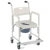 Medical Commode Toilet Seat Shower Wheelchair with Locking Casters