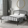 Full Size Metal Bed Frame with Headboard & Footboard-Black