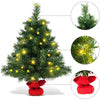 2ft Tabletop Fir Artifical Christmas Tree with LED Lights