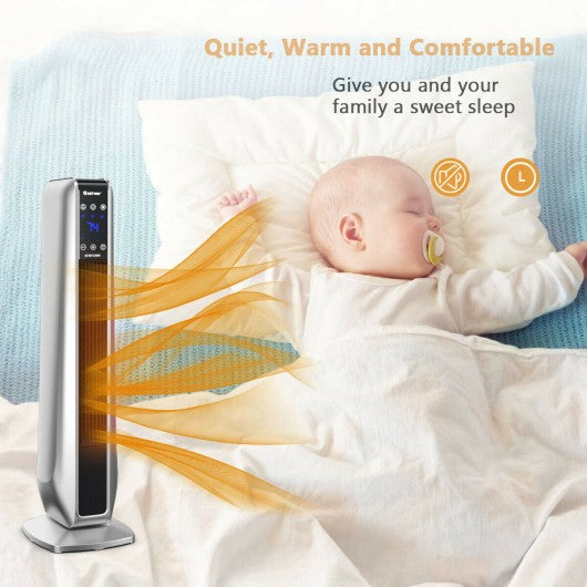 1500W Portable Oscillating Space Heater with Remote Control