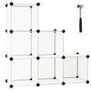6 Cube Plastic Storage Organizer -White
