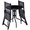 3 pcs Outdoor Folding Bistro Table Chairs Set