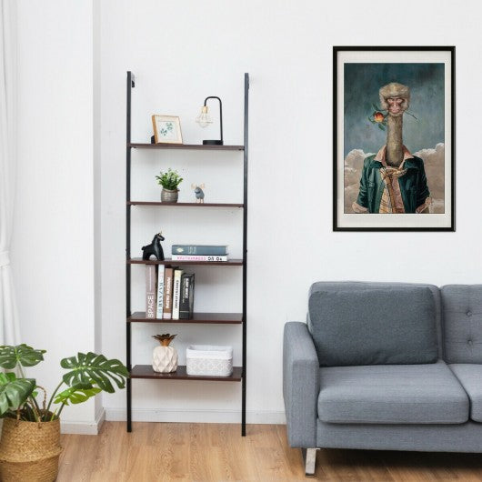5-Tier Metal Frame Ladder Shelf