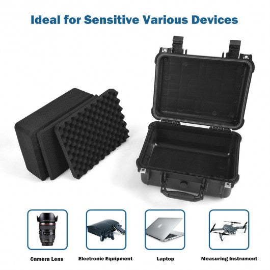 Weatherproof Shockproof Camera Lens Box w/ Customizable Foam