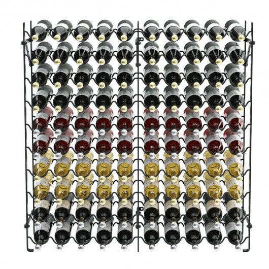 100 Bottle 10 Tier Display Metal Wine Rack