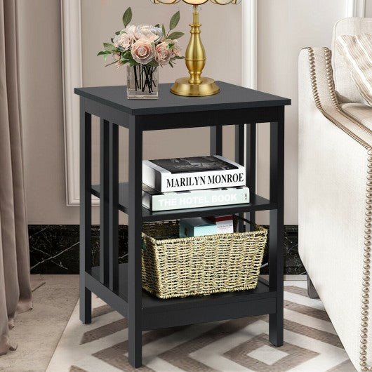 3-Tier Side Table Nightstand with Stable Structure