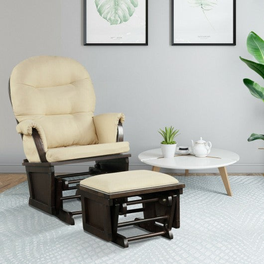 Baby Nursery Relax Rocker Rocking Chair Set-Beige