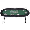 8 Players Texas Holdem Foldable Poker Table