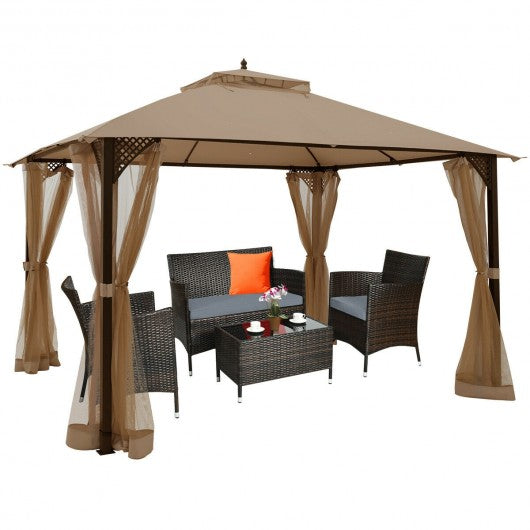 12' x 10'Outdoor Double Top Patio Gazebo