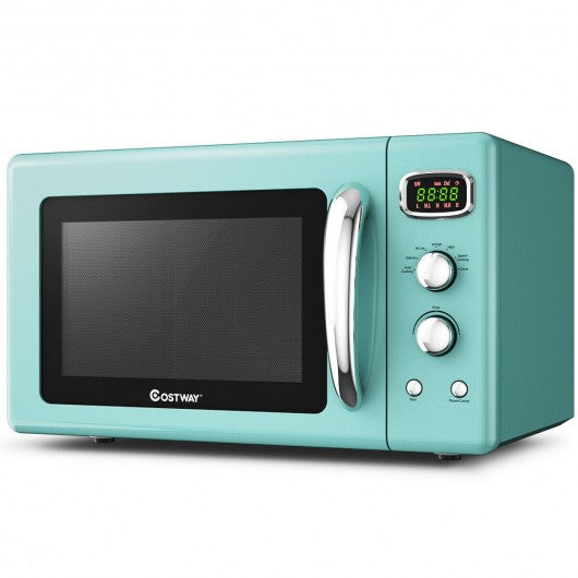 0.9 Cu.ft Retro Countertop Compact Microwave Oven-Green