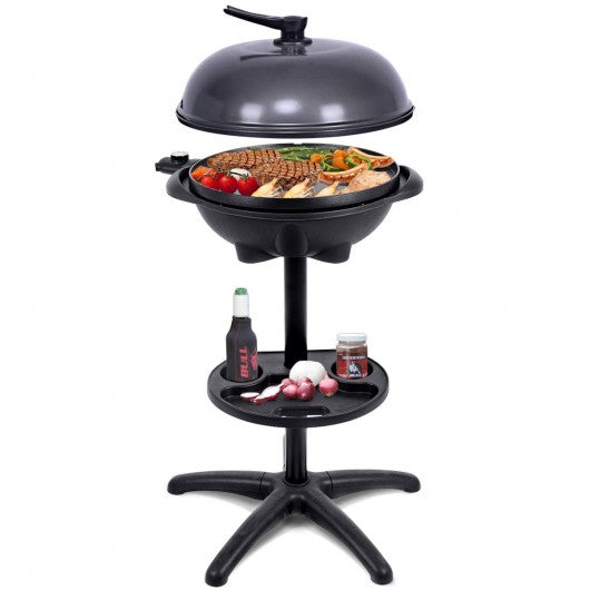 1350 W Outdoor Electric BBQ Grill with Removable Stand