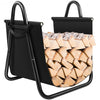 Firewood Rack Log Holder with Canvas Tote Carrier