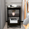 3-tier Side Table Nightstand with Stable Structure-Espresso