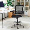 Adjustable Height Flip-Up Mesh Drafting Chair